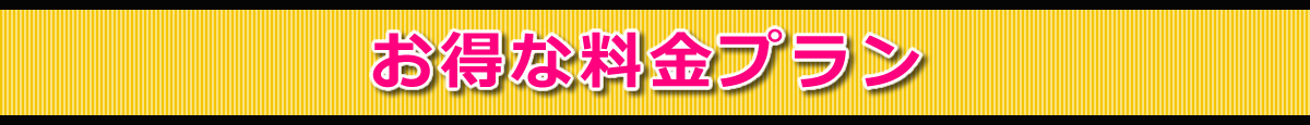 お得な料金プラン
